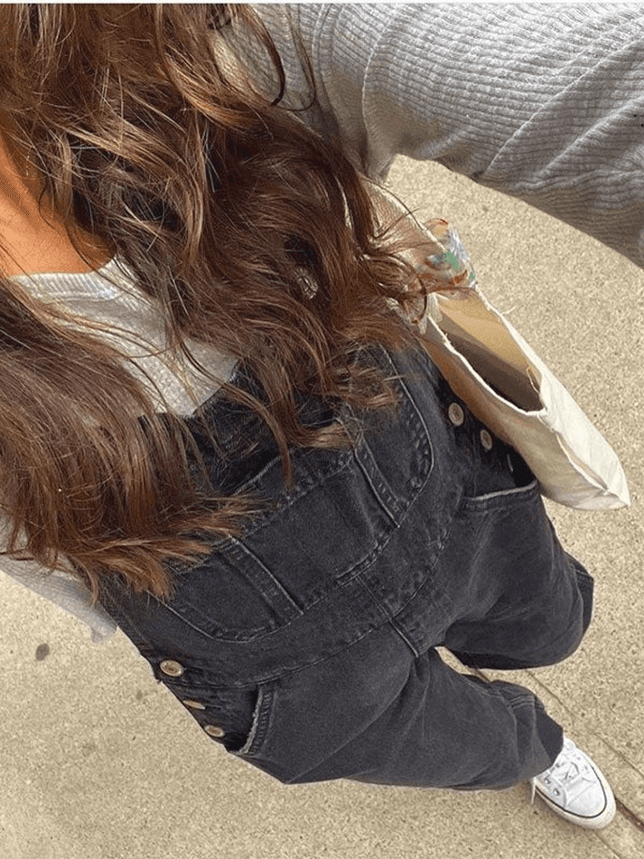 Valenzora | Washed straight leg denim overall