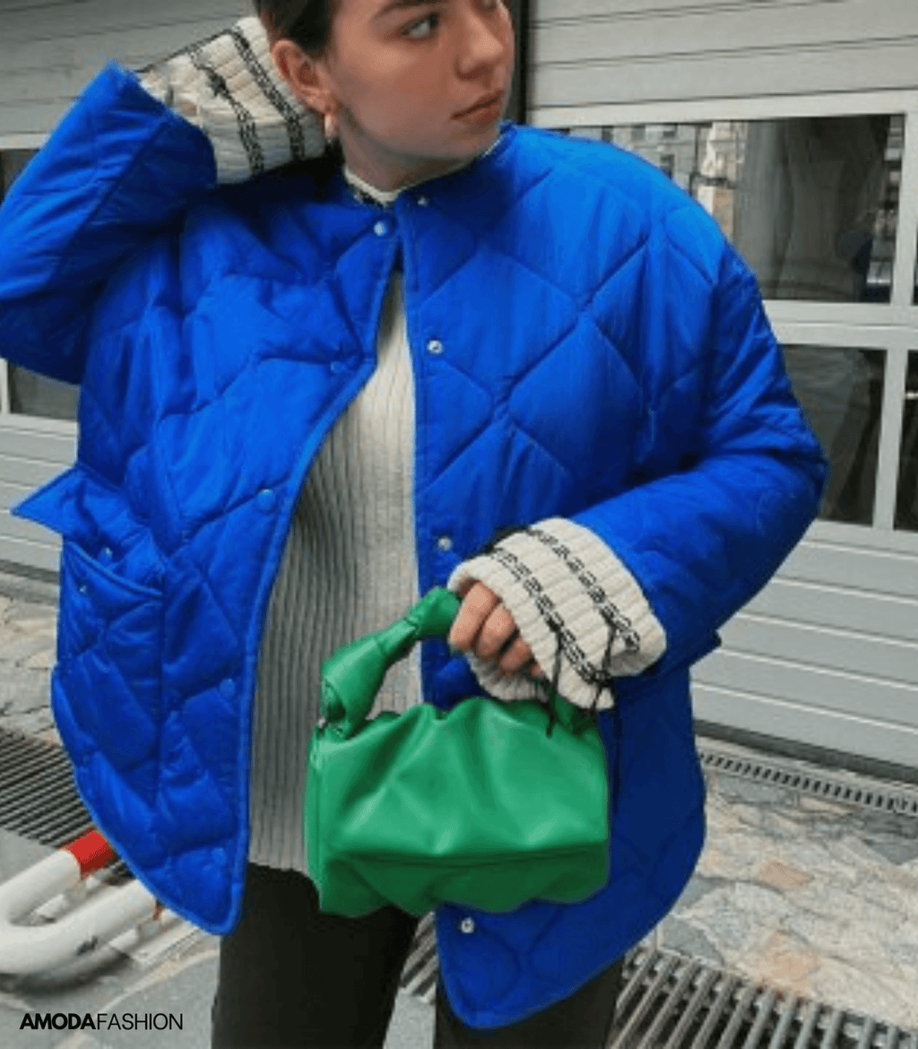 Gefütterte, locker sitzende Jacke in Übergrößen