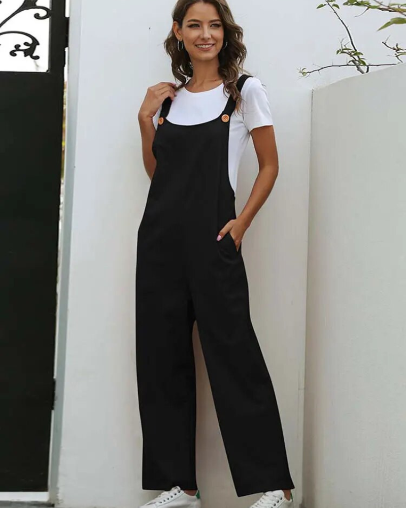 Valenzora | White Women's Casual Dungarees
