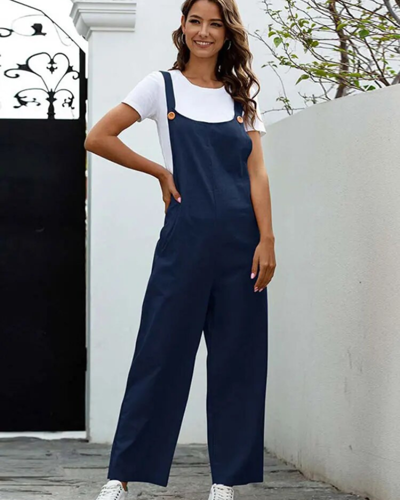 Valenzora | White Women's Casual Dungarees