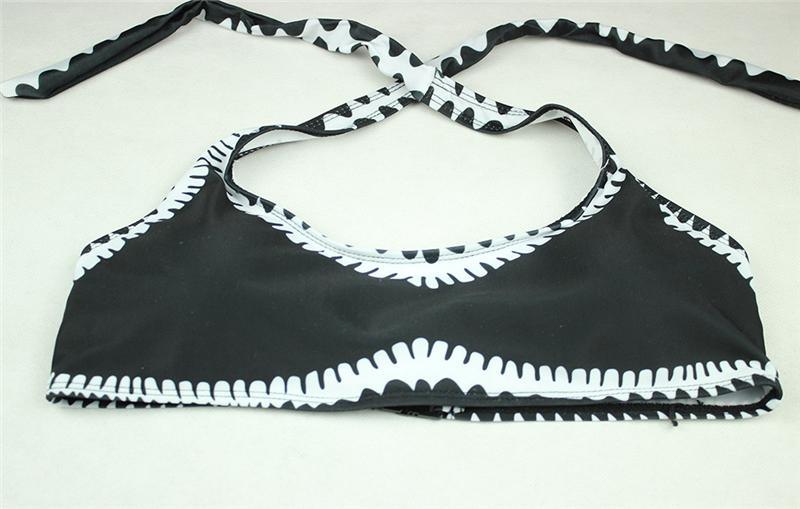 Valenzora - Black and white bandeau bikini