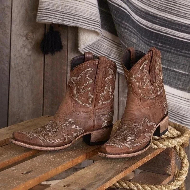Valenzora | Women's Western Cowboy Boots Brown