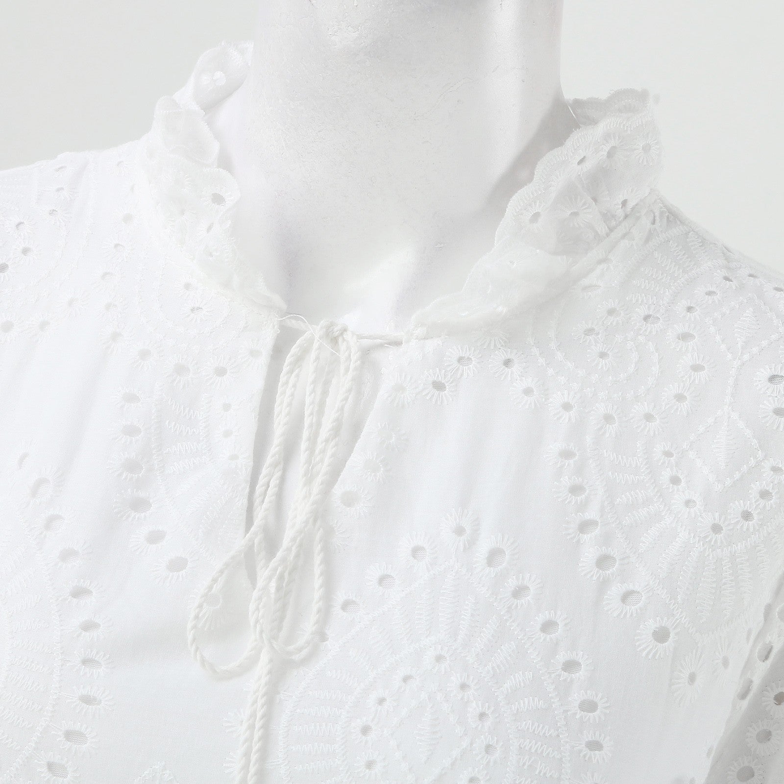 Valenzora | White Plus-Size Ruffled Dress