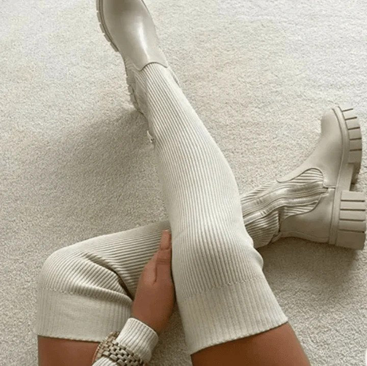 Valenzora - Knee-high stretch boots