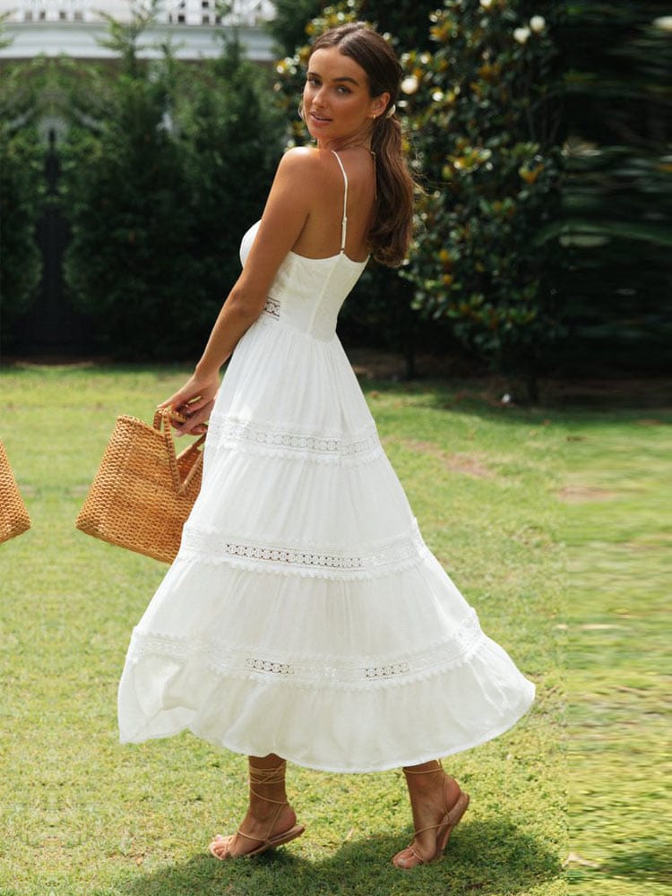 Valenzora | White Maxi Beach Dress