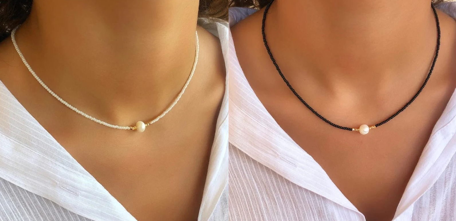 Valenzora | Necklace with Natural Pearls