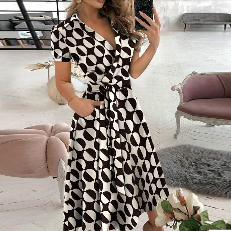 Valenzora A-line tie dress