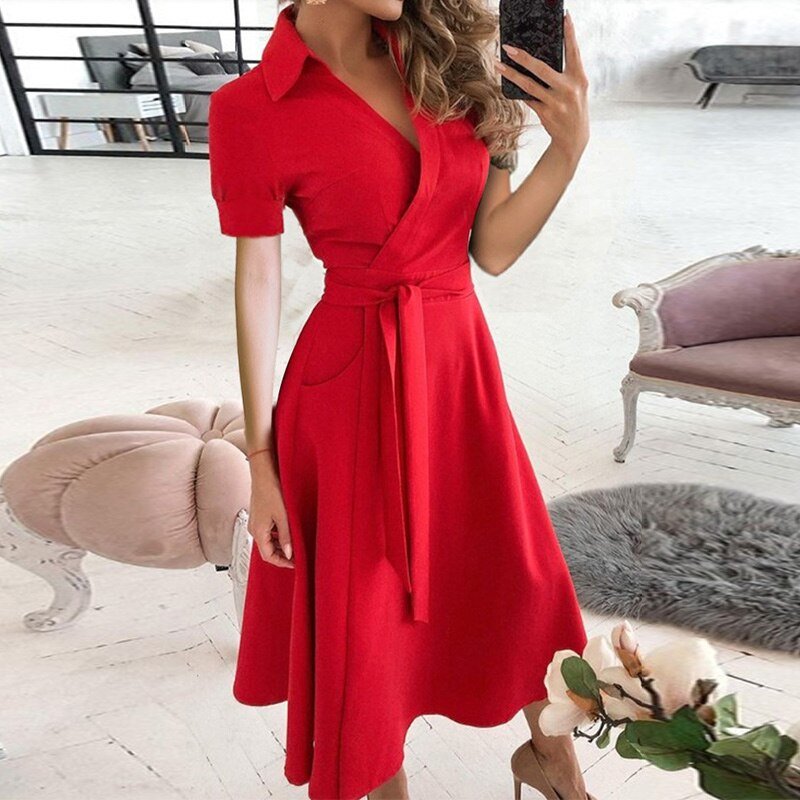 Valenzora A-line tie dress