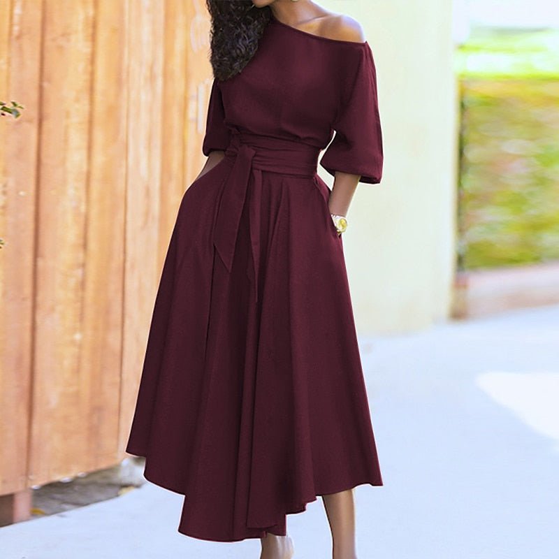 Valenzora A-line tie dress