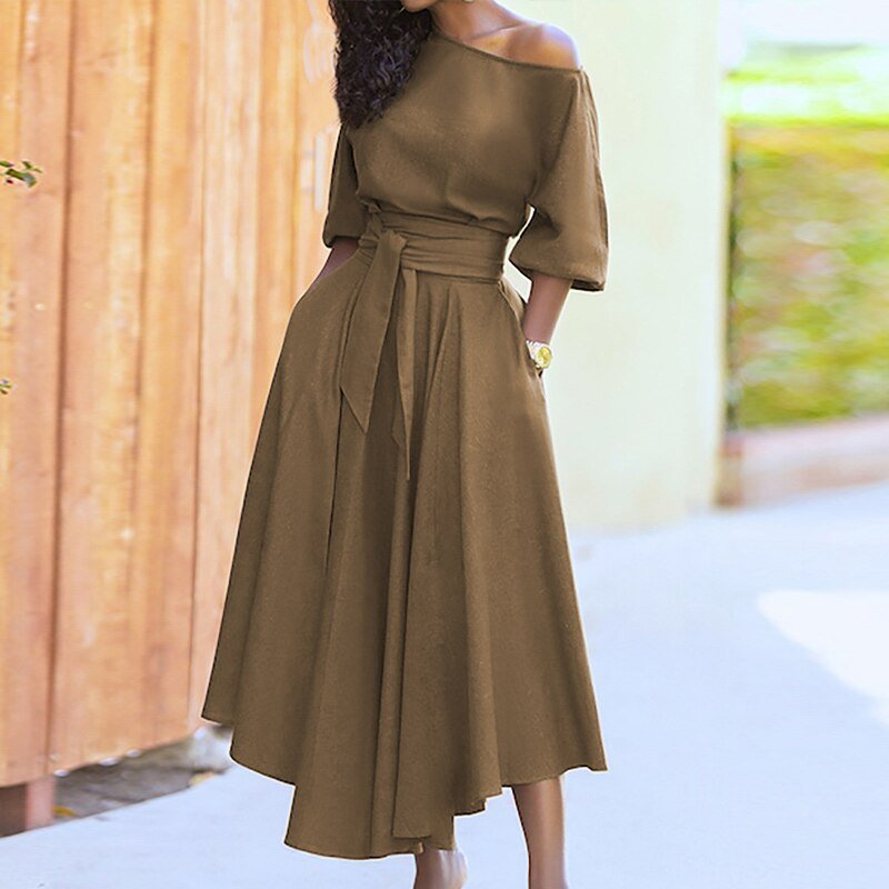 Valenzora A-line tie dress