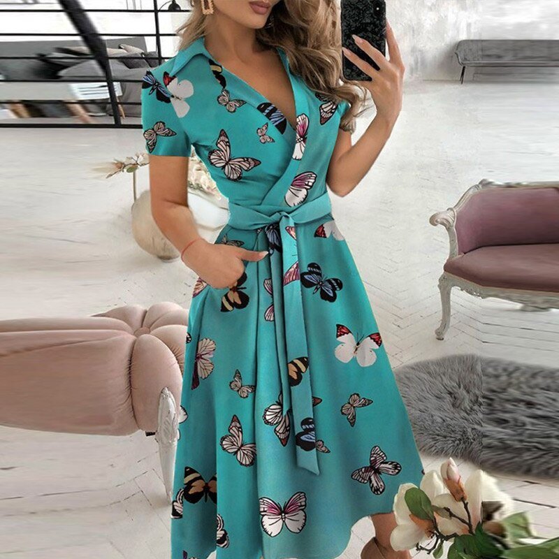 Valenzora A-line tie dress