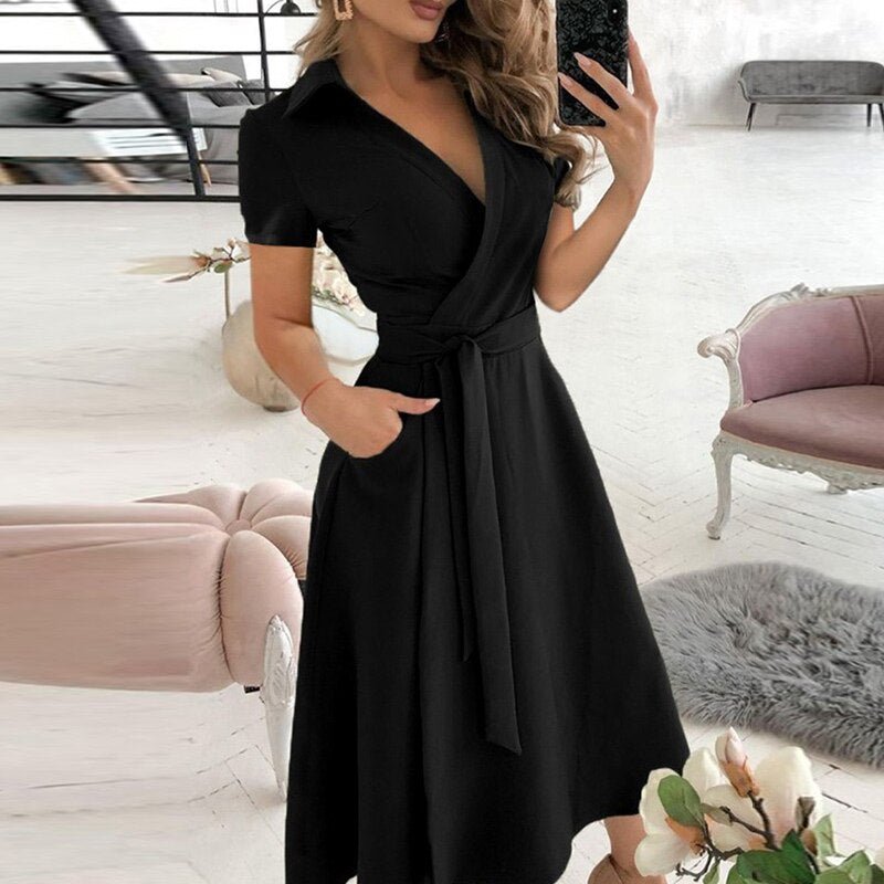 Valenzora A-line tie dress