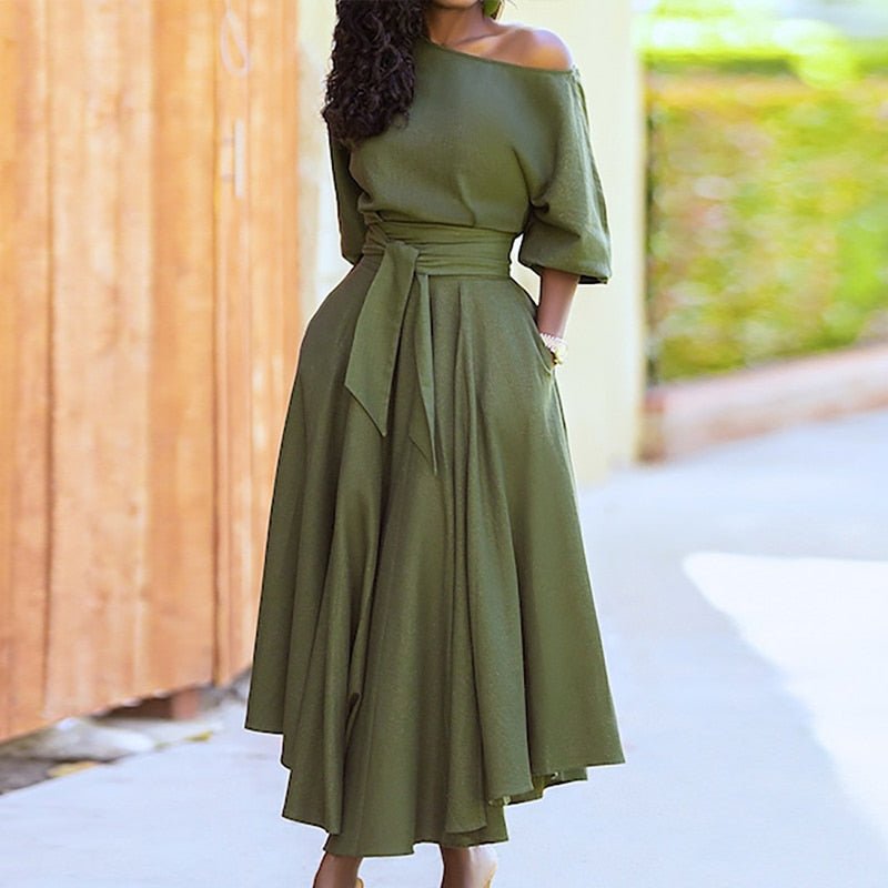 Valenzora A-line tie dress