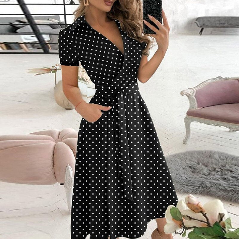 Valenzora A-line tie dress