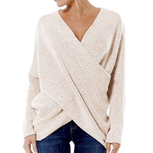 Valenzora - Women's Crossover Knit Sweater