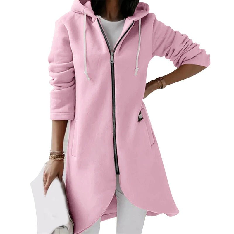 Valenzora Jacke | Bequeme lange Kapuzenweste für Damen
