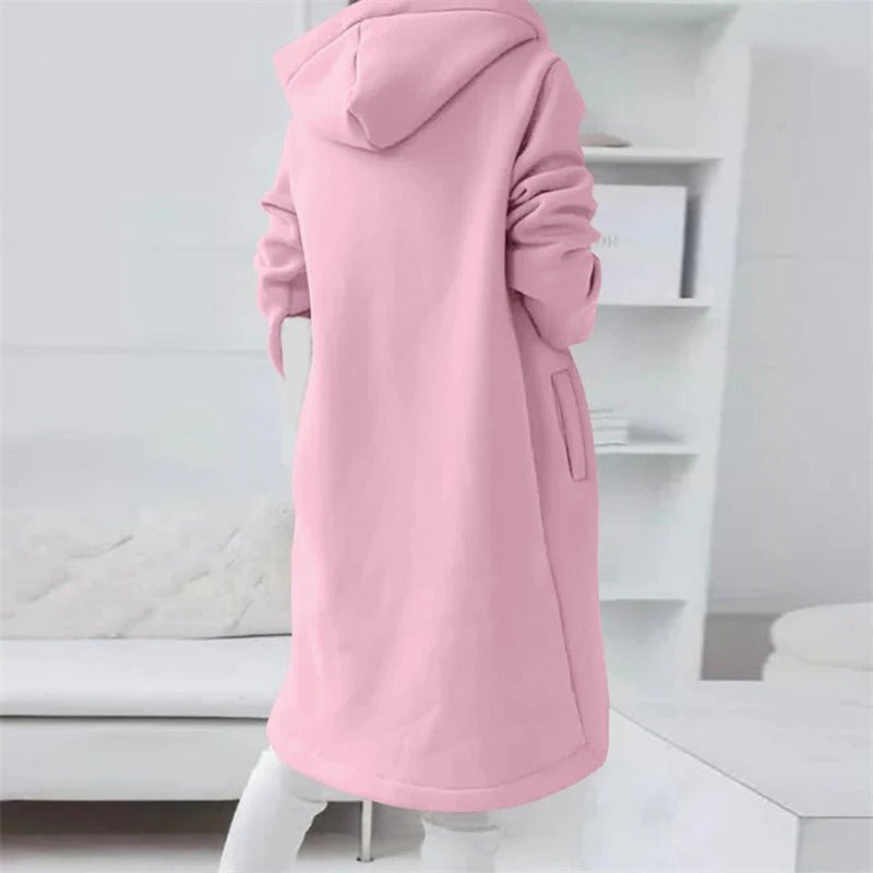 Valenzora Jacke | Bequeme lange Kapuzenweste für Damen