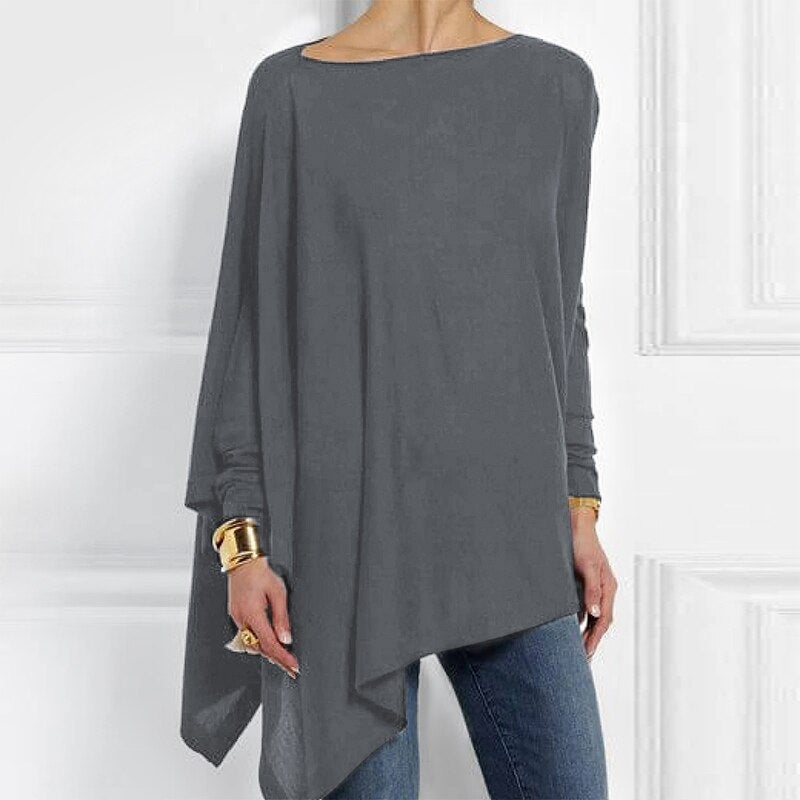 Valenzora | Comfortable autumn O-neck long-sleeved top for women