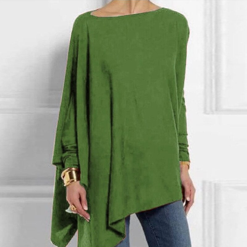 Valenzora | Comfortable autumn O-neck long-sleeved top for women