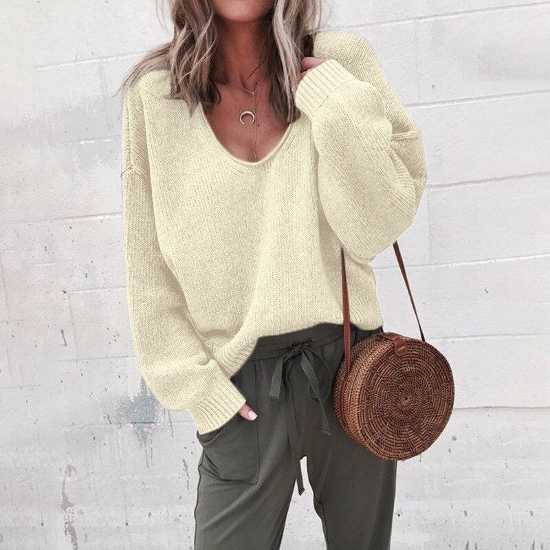 Valenzora | Elegante, bequeme V-Ausschnitt-Pullover für Damen