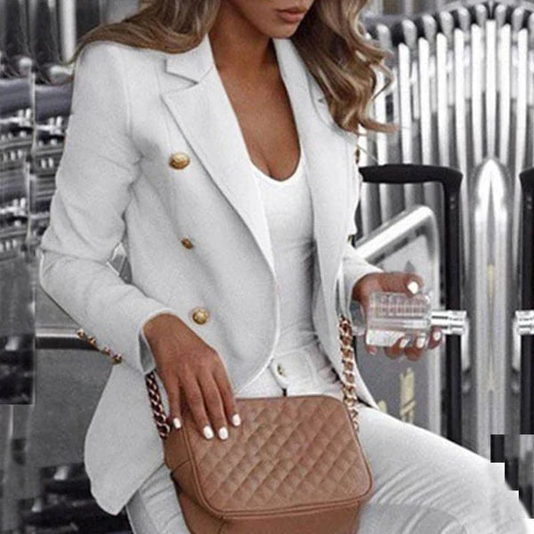 Valenzora | fashionable checked long-sleeved blazer