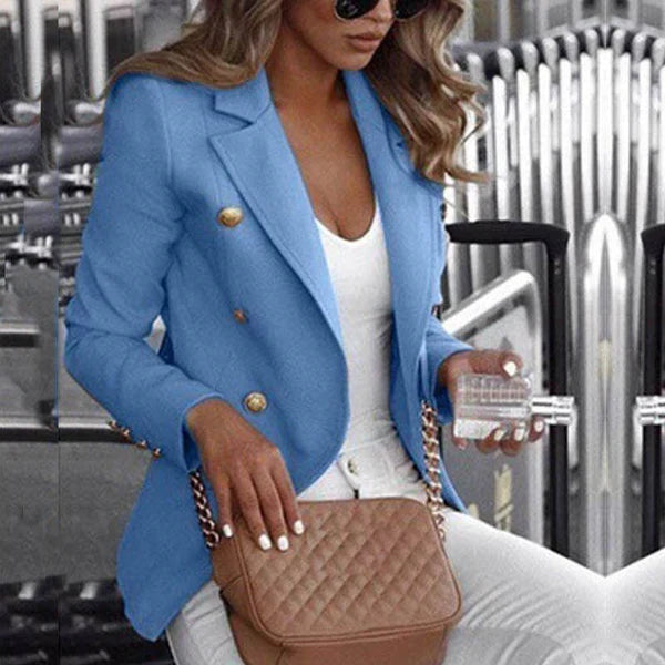 Valenzora | fashionable checked long-sleeved blazer