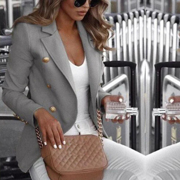 Valenzora | fashionable checked long-sleeved blazer