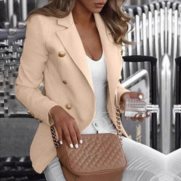 Valenzora | fashionable checked long-sleeved blazer