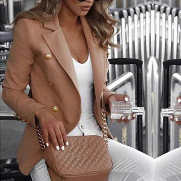 Valenzora | fashionable checked long-sleeved blazer