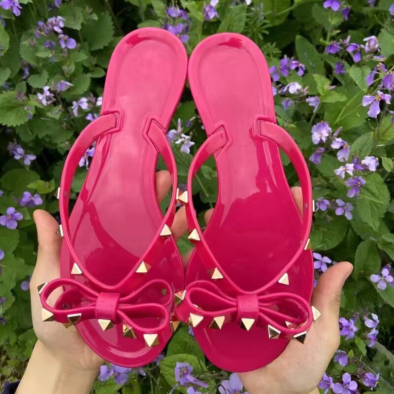Valenzora Rivet-Schleifenknoten-Flip-Flop-Sandalen