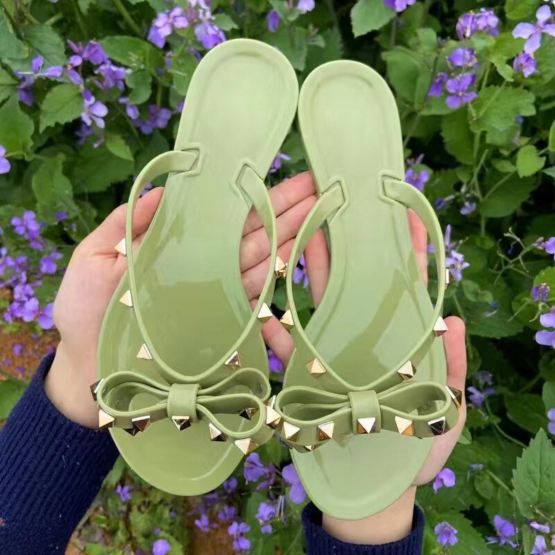Valenzora Rivet-Schleifenknoten-Flip-Flop-Sandalen