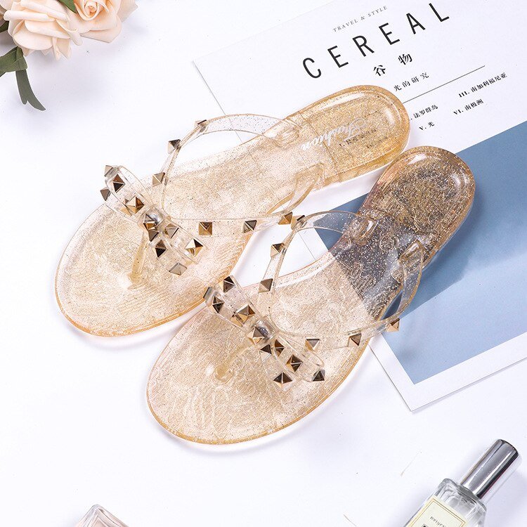Valenzora | Zehentrenner-Sandalen mit Schleife und Nieten