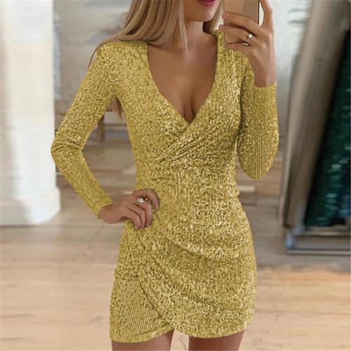Valenzora Glitter Wrap Dress