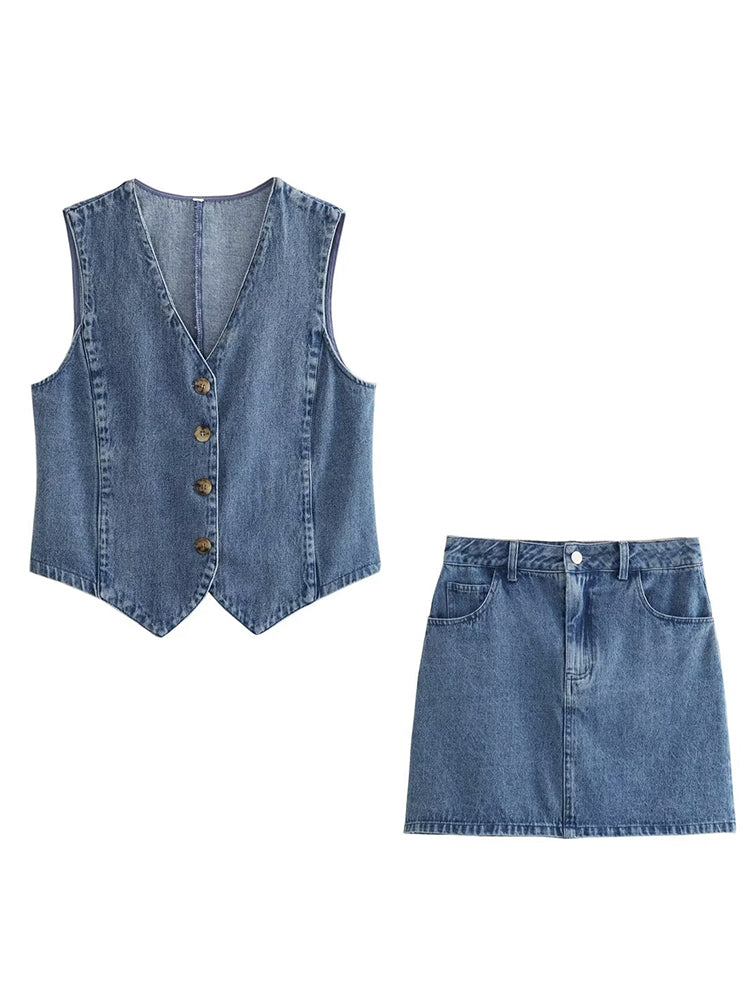 Valenzora | Women's Blue Denim Jacket