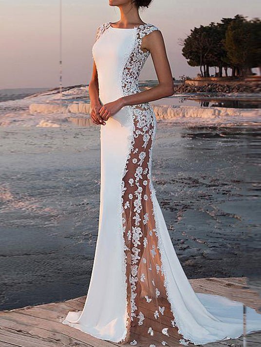 Valenzora | Damen-Abendkleid mit Spitze und Meerjungfrauen-Silhouette