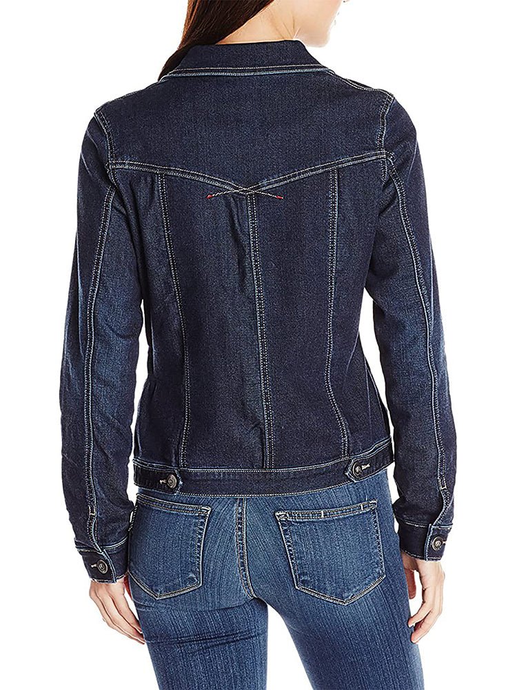 Valenzora | Women's Jackets Single-breasted denim jacket with pockets