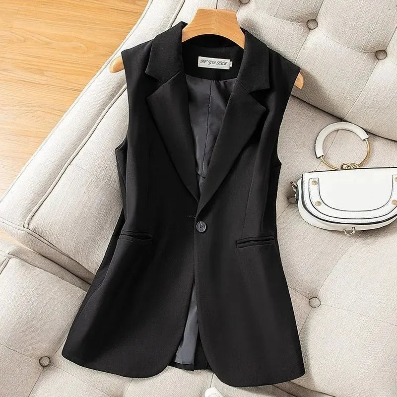 Valenzora | Damen Weste Jacke Ärmelloser Blazer