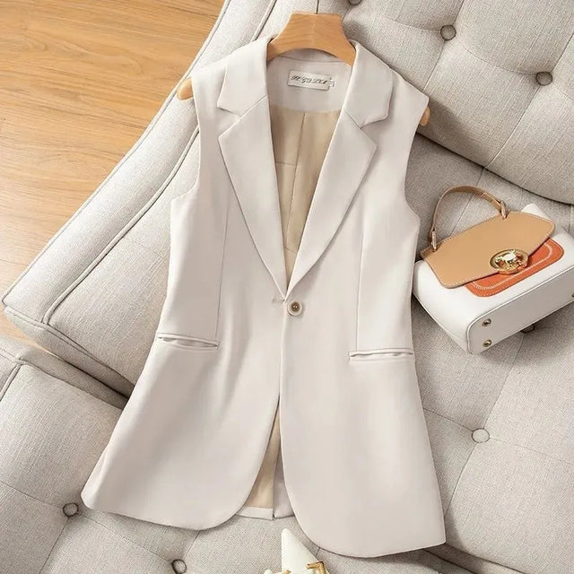 Valenzora | Damen Weste Jacke Ärmelloser Blazer
