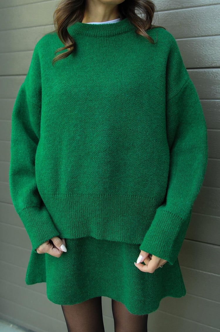 Valenzora | 1-piece knitwear set - women's sweater and skirt with a relaxed fit