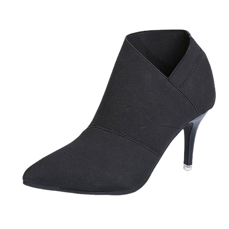 Valenzora | Women's shoes for teenagers, 8.5 cm heel height, boot material