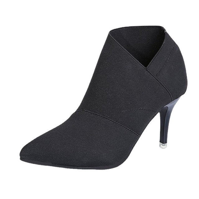 Valenzora | Women's shoes for teenagers, 8.5 cm heel height, boot material