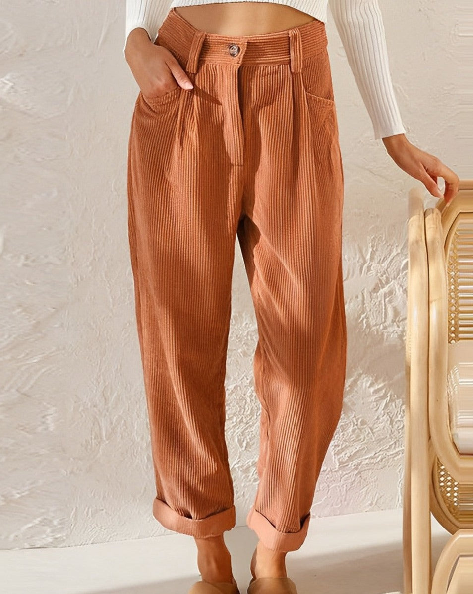 Valenzora | Stylische Cordhose mit entspanntem Schnitt für Damen