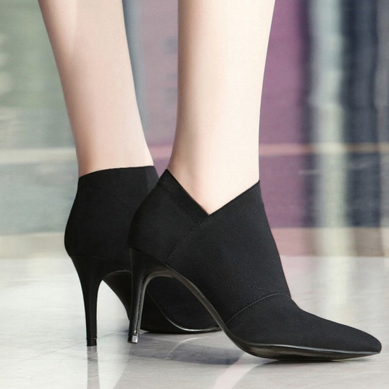 Valenzora | Women's shoes for teenagers, 8.5 cm heel height, boot material